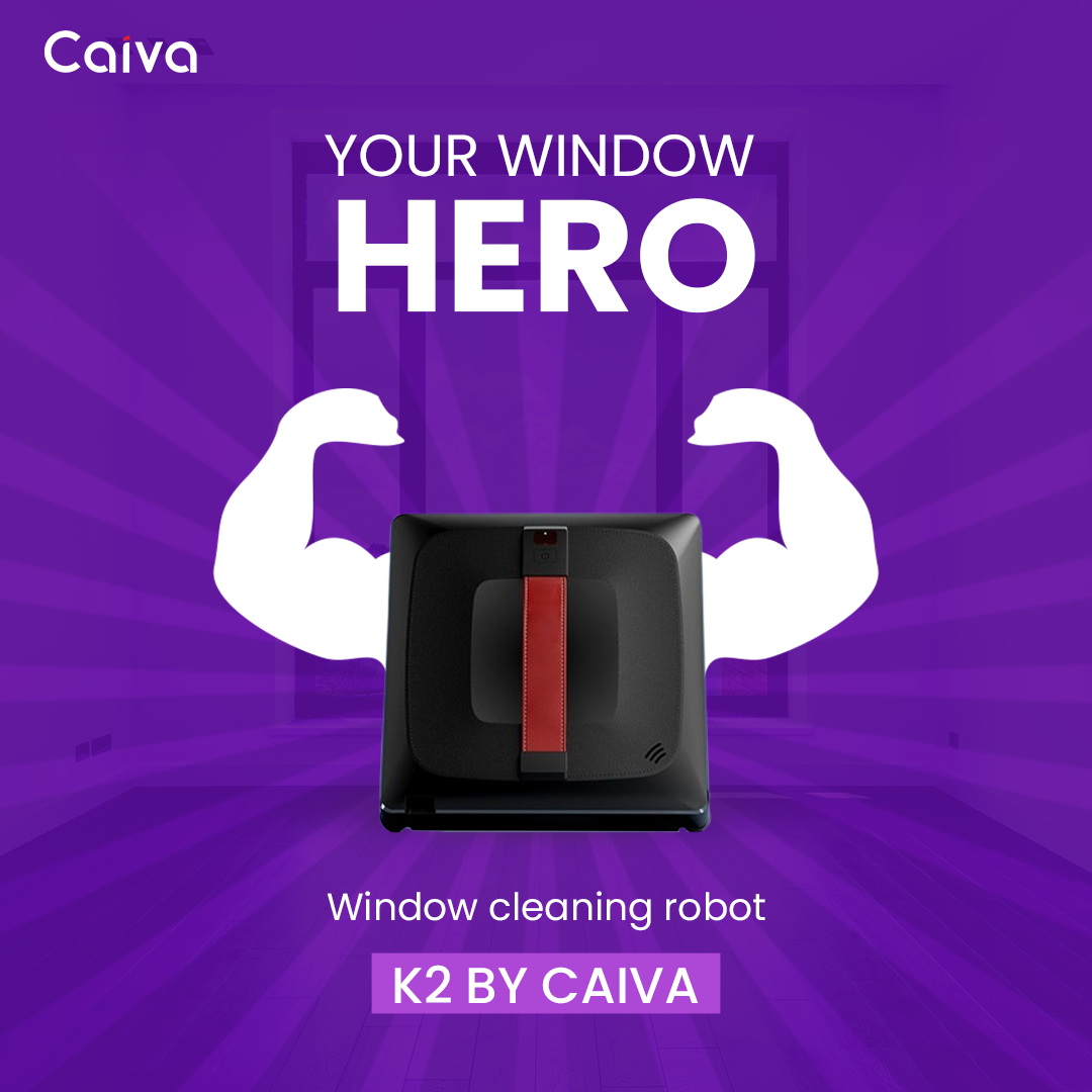 Window Cleaning Robot - Caiva K3 Automatic Glass Cleaner with UPS Backup