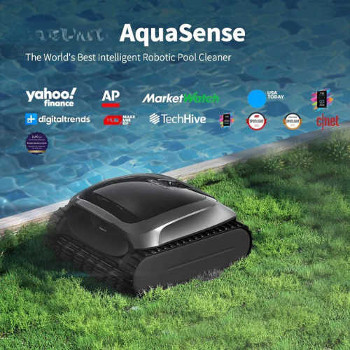 Robotic Pool Cleaner Cordless - AquaSense Turtle Bot 3 Modes | Caiva
