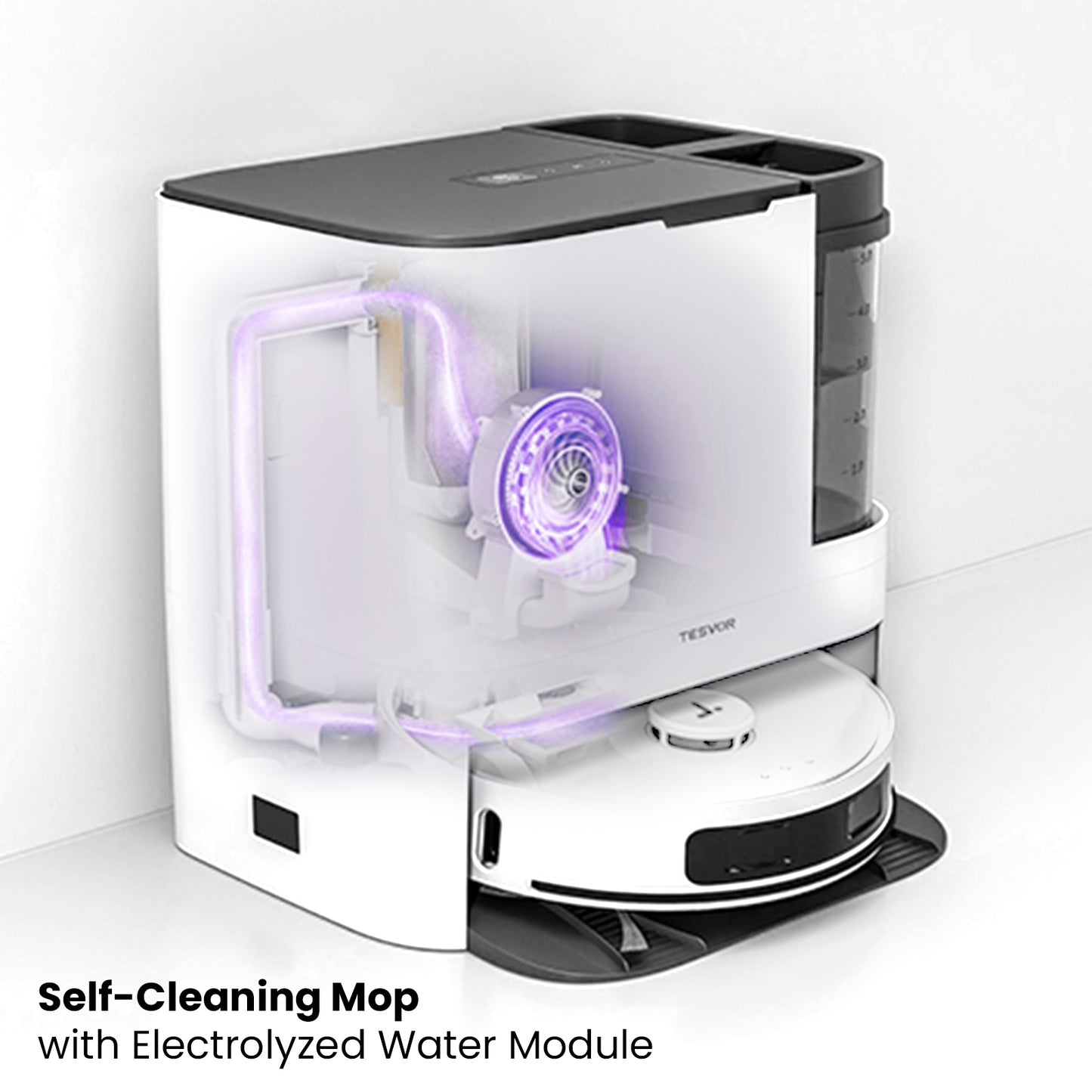 Self-Cleaning Mop with Electrolyzed Water Module on a white background