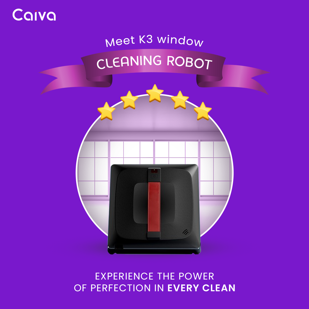 Caiva K3 window cleaning robot with smart navigation 