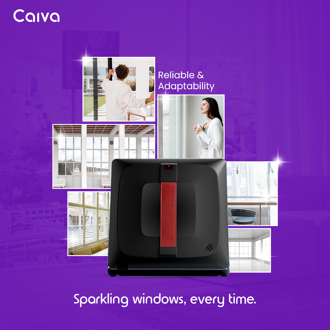 caiva k3 window cleaning robot with remote control, reliable and adaptability